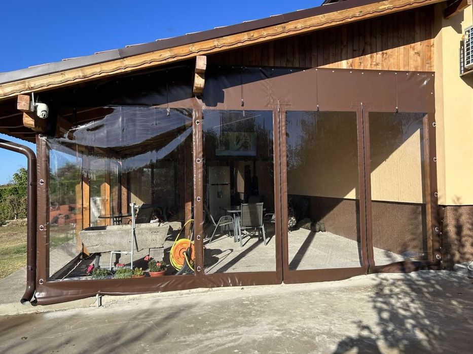 Ветроупорни завеси тенти покривала PVC винил кристал найлон барбекю