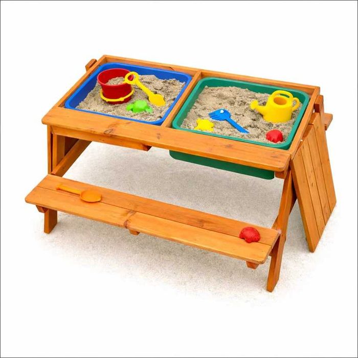 ОТНОВО НАЛИЧНА Детска маса с пейки и пясъчник 2в1 GINGER HOME