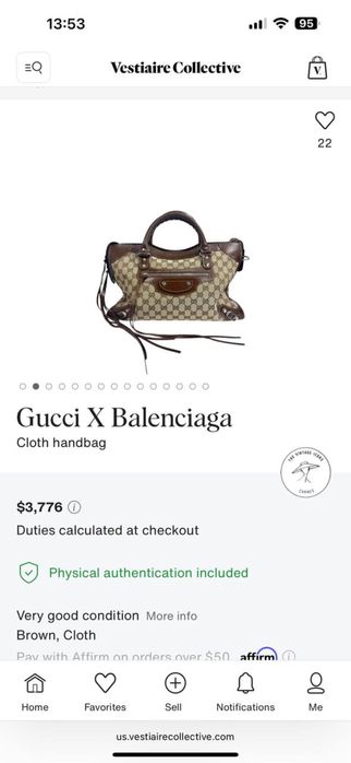 Сумка Gucci & Balenciaga
