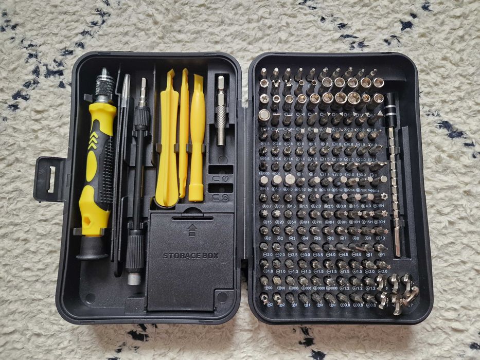 Set Șurubelnițe Precizie 170 în 1 – 154 Biți S2/CRV, Reparat Telefon, Laptop, PC