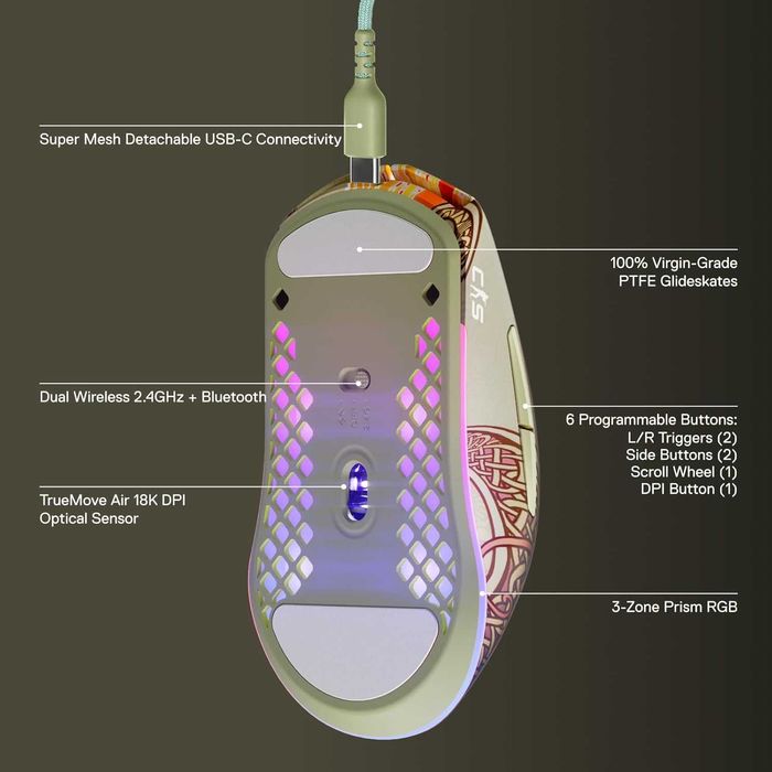 SteelSeries Wireless Gaming Mouse CS2 Dragon Lore Edition