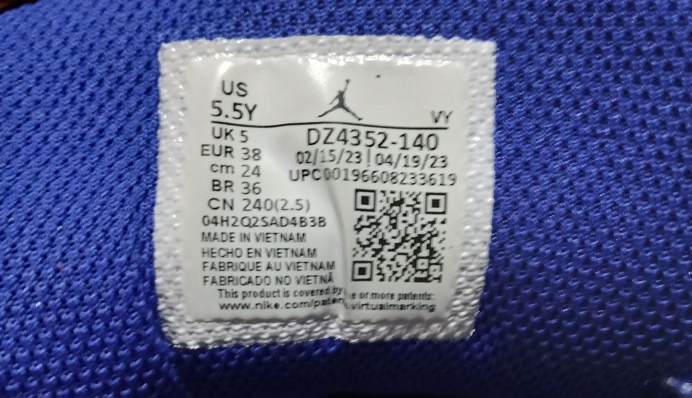 Ghete Air Jordan originale marimea 38, interior 24cm.