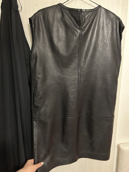 Сукман/рокля от истинска кожа Mango