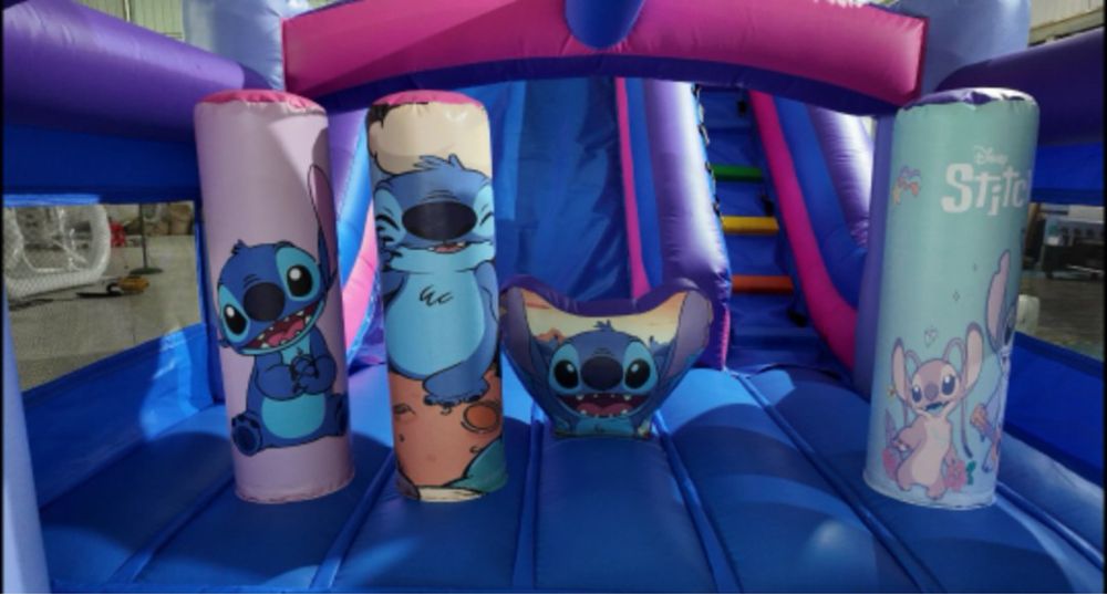 Tobogan topogan gonflabil mare STITCH de inchiriat