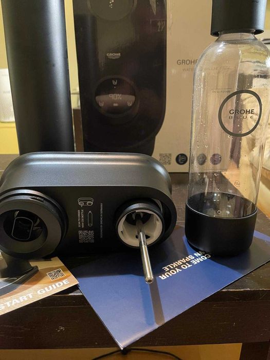 Aparat de sifon GROHE Blue Fizz cu afișaj CO2