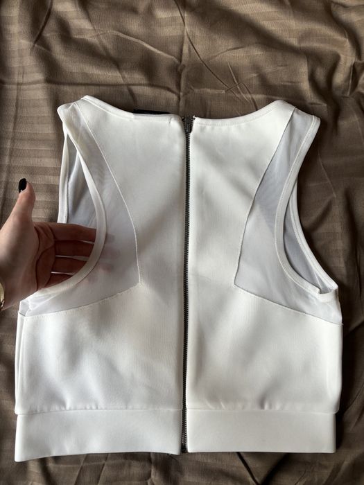 Top elegant alb fitS-M