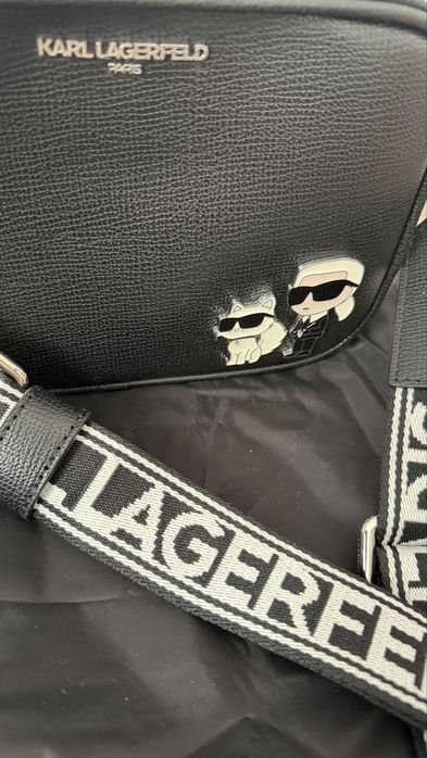Сумка кросс-боди Karl Lagerfeld черный оригинал