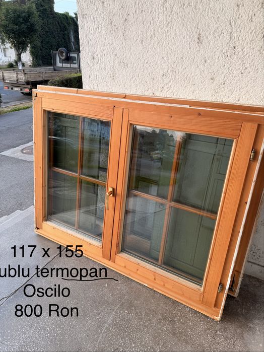 Geamuri termopan doua canate profil lemn Austria(2 buc)