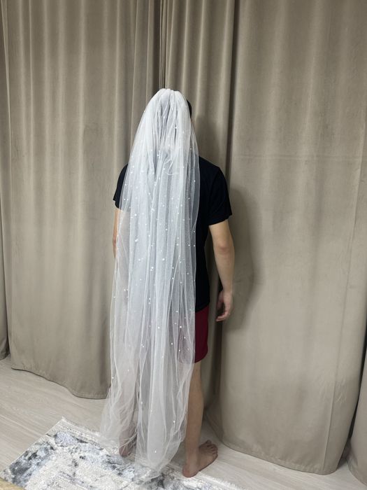 Белая свадебная фата