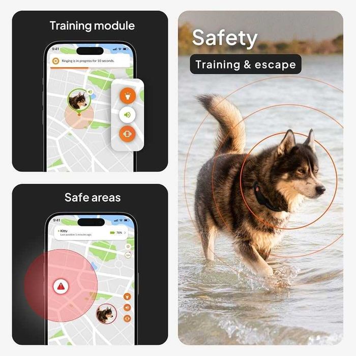 Нов GPS тракер за кучета Weenect XT Pack най-мощния и надежден GPS тракер за кучета на пазара (Orange)