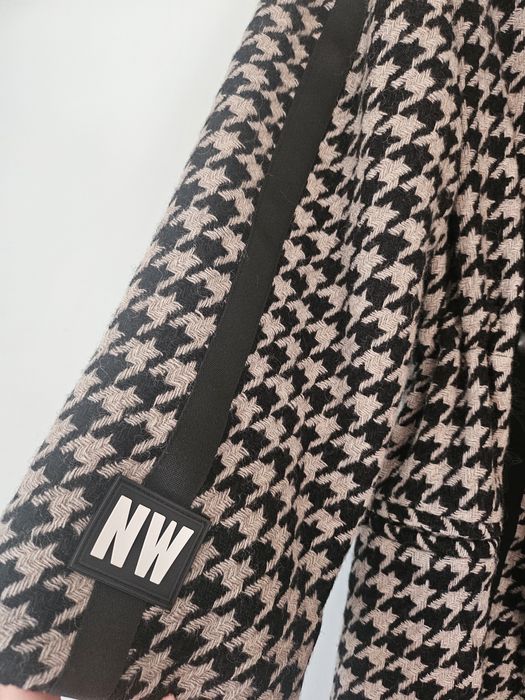 Палто Negative черно/бяло