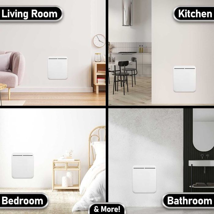 MYLEK Електрически панелен радиатор за отопление 500W UK Щепсел