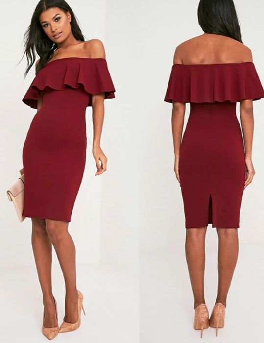 Рокля с паднали рамене