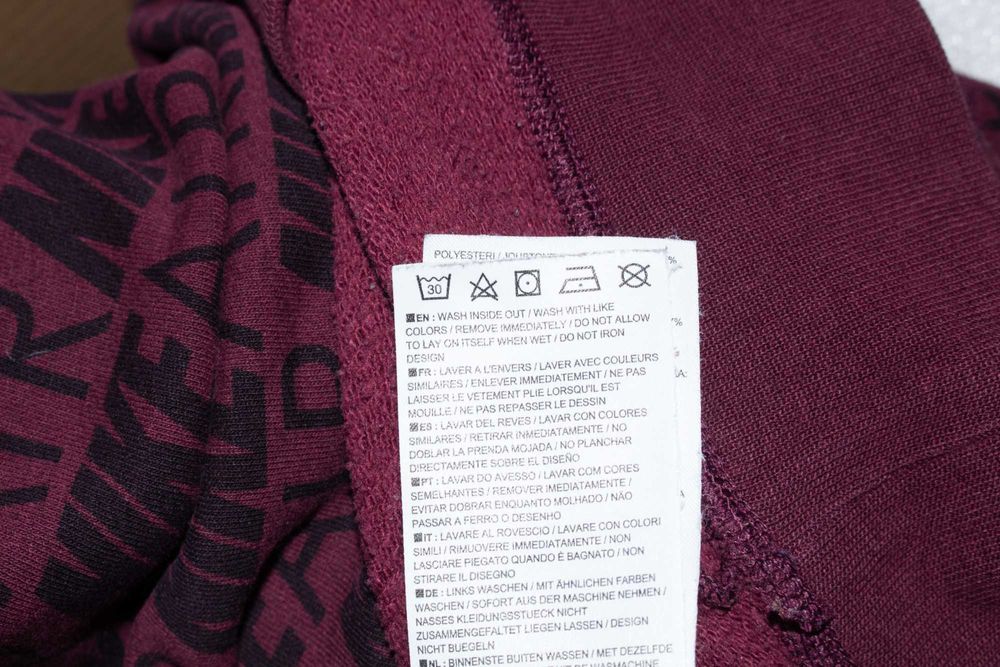 Nike Air оригинален дамски суичър вишнав пуловер овърсайз XS-S