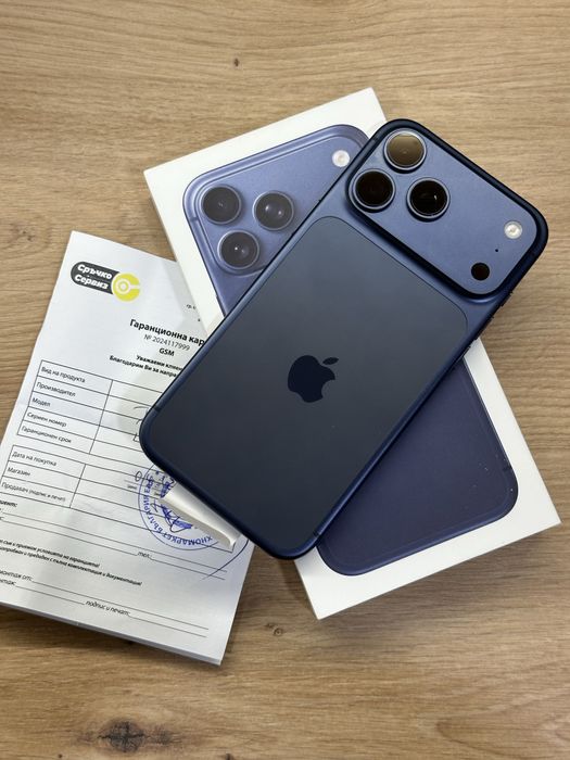 Iphone 17 Pro Max Deep Blue 256GB  НОВ! 45 Зареждания! 24м. Гаранция!