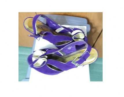 Pantofi/Sandale Anne Michelle UK elegante ,mov, toc inalt