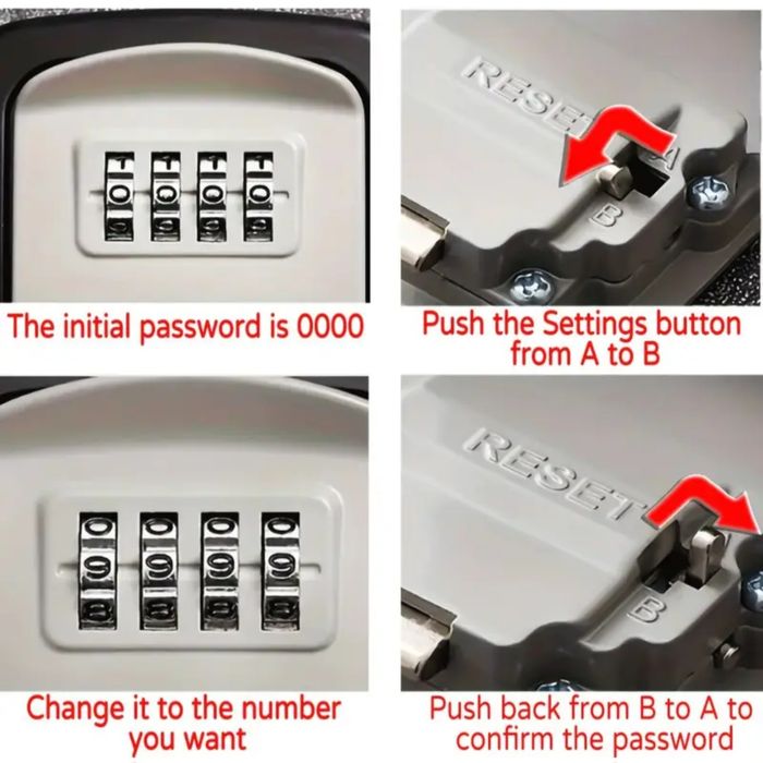 Кутия за ключове изцяло метална , здрав сейф за ключове , кутия airbnb