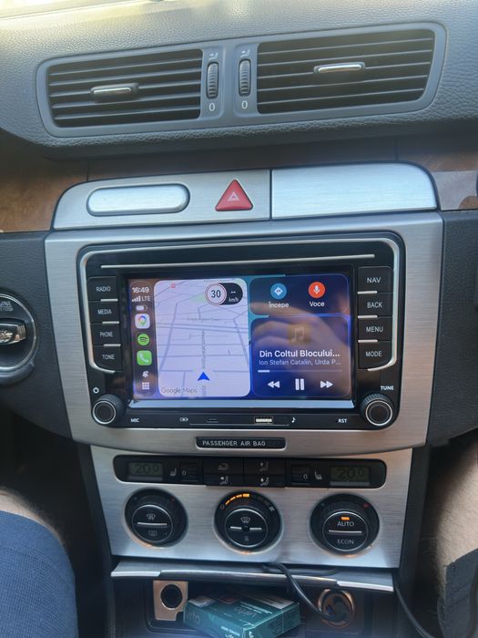 Navigatie Android 4GB Ram Carplay Golf 5 6 Passat B6 B7 Tiguan Touran Caddy Volkswagen Skoda Octavia Facelift NonFacelift