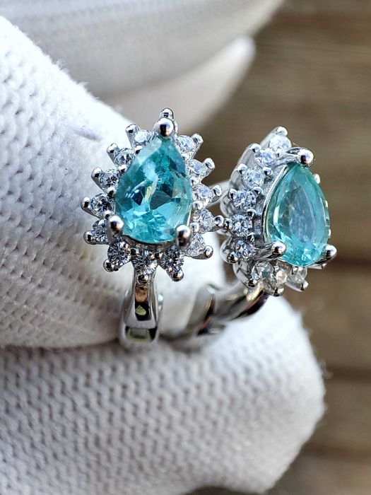 925-Cercei argint cu apatite