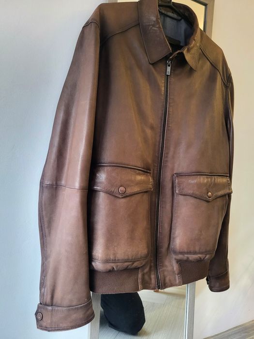 Massimo Dutti XL кожено яке мъжко