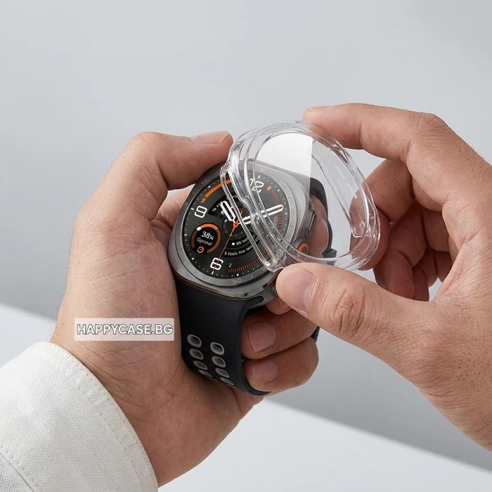 Samsung Galaxy Watch Ultra 2 2026 / 360° Твърд пластмасов кейс с вграден протектор за екран