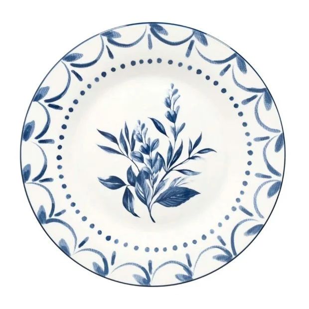 Порцеланов сервиз за хранене в бяло и синьо