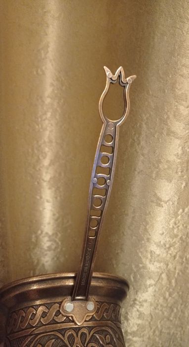 Ibric turcesc din aliaj de cupru, gros în "carne", nefolosit