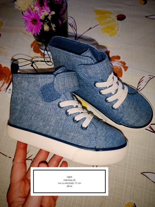 Teniși înalți denim 26 H&M, 17 CM