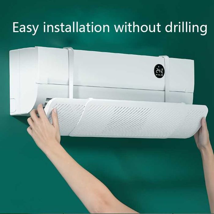 Регулируем дефлектор за климатик 58cm-93cm ，Универсален, Бърз монтаж