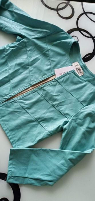 Есенно кожено късо дамско яке S M размери