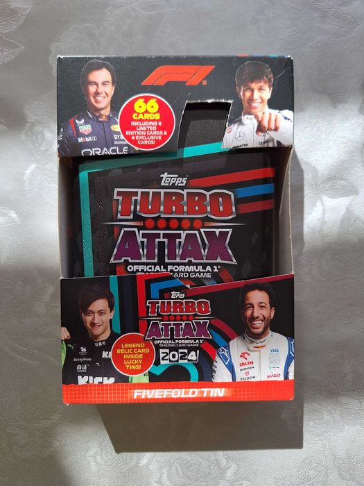 Комплект карти Формула 1, TOPPS TURBO ATTAX"24, 66 бр Шумахер, мет.кут
