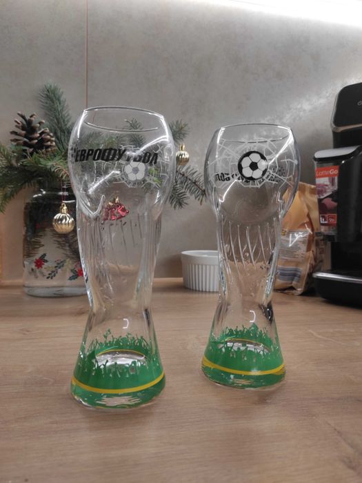 Комплект стъклени чаши Еврофутбол - шампионска серия