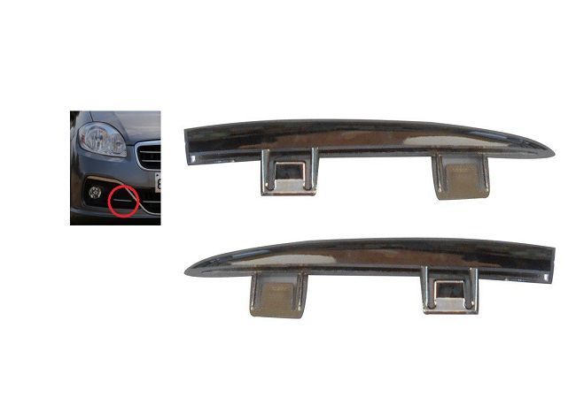 Ornament grila bara Fiat Linea (323), 05.2013-2015, fata, Dreapta, crom; lateral