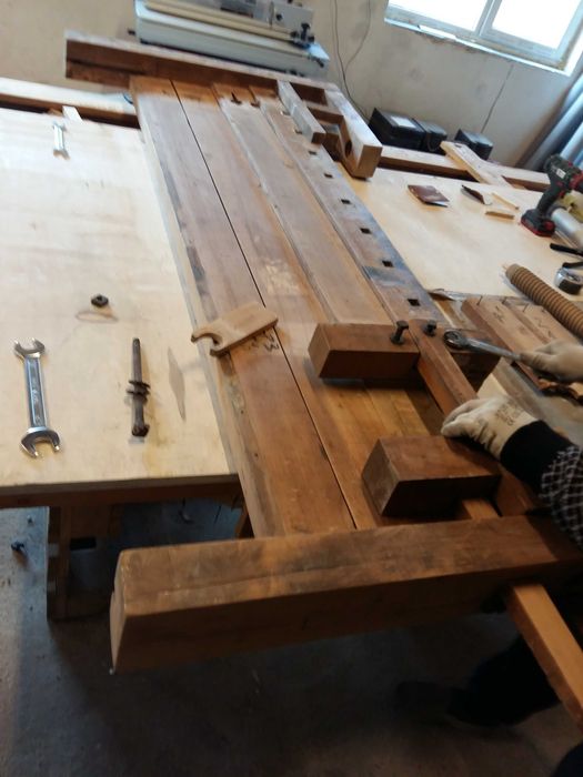 Vand Tejghea Reconditionata, Banc de Lucru tamplarie din lemn masiv.