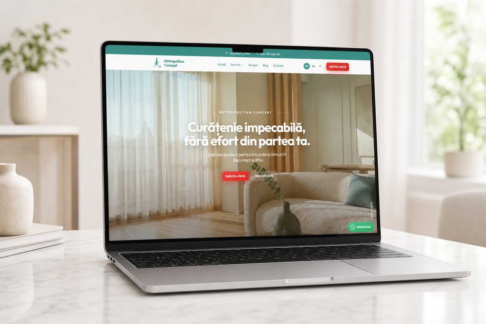 Creare site web / Landing page / Sisteme programări pentru afaceri locale | Prețuri de la 750 lei