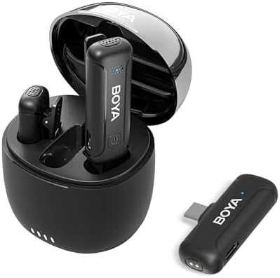 Нов Безжичен Лавалиер Микрофон Boya USB-C за iPhone 15 и Android