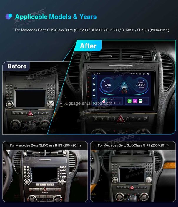 Мултимедия за Mercedes SLK Class плеър Android Навигация Мерцедес Benz