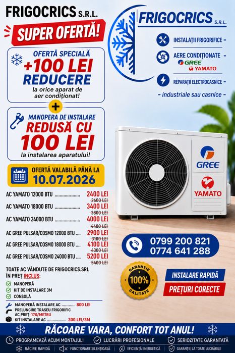 Aer condiționat  montaj inclus la prețuri corecte!