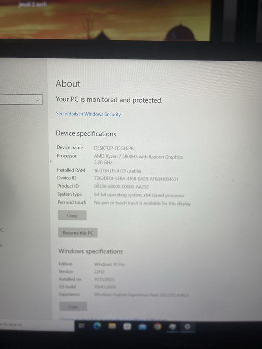 Laptop Asus vivobook 15 amd ryzen 7 5800hs