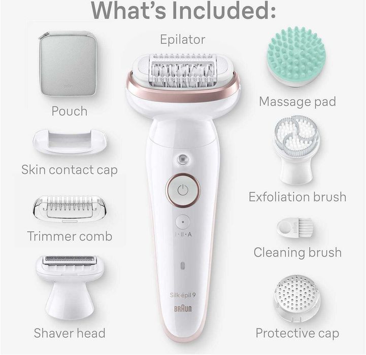Эпилятор Braun Silk-Epil 9 Flex SES 9-080, Немецкий, гарантия 1 год.