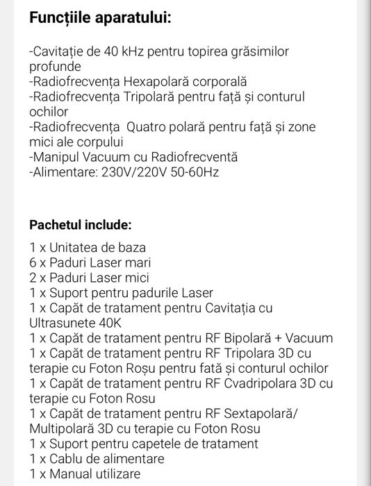 Aparat Remodelare Corporala 6 in 1