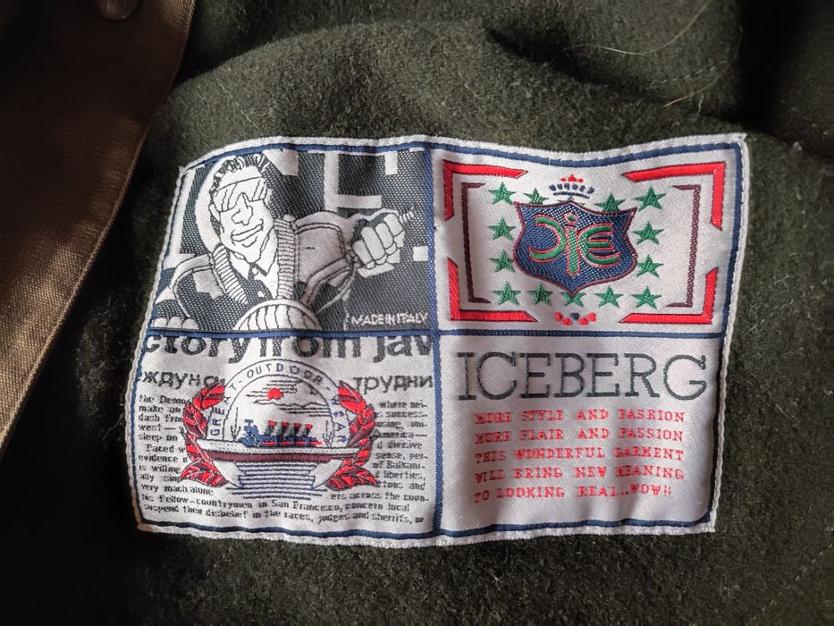 Винтидж Iceberg топла военна парка шуба с дебела подплата качулка Хл