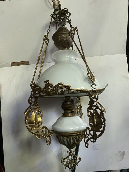 Lampa cu petrol si contragreutate 1910