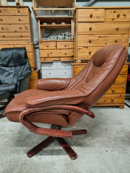 3976 Relax кресло от естествена кожа