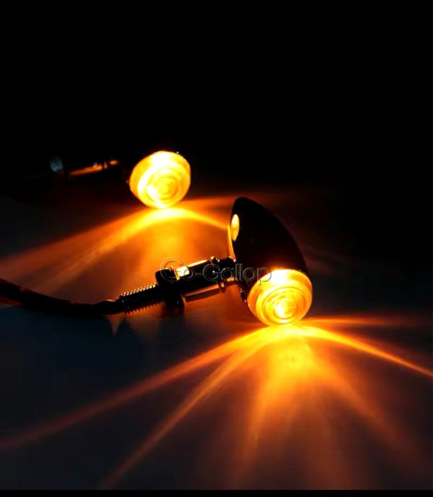 Semnalizari moto din metal Chopper, Bobber, Retro glonț etc