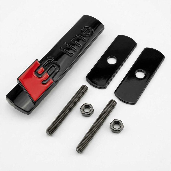 Emblema S line Grila Fagure Negru Lucios