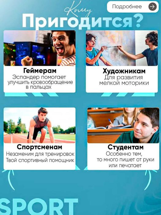 Эспандер для рук 20–40 кг, круглый мяч с 5 пружинами