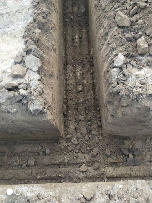 Траншеи, септик, планировка, котлован