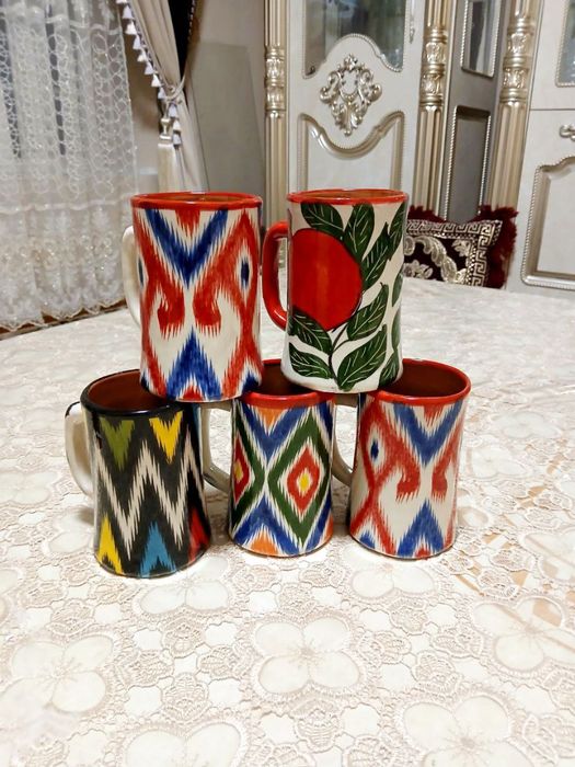 кружки керамические,Риштанская керамика