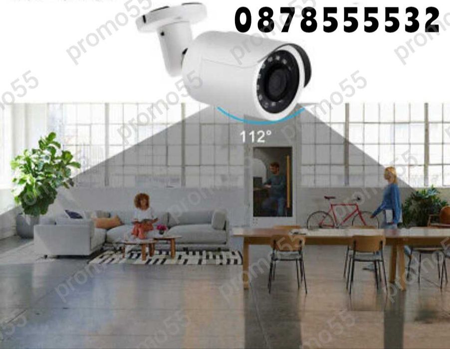 ПРОМО! Комплект 8 камери и 8 канален DVR видеонаблюдение 8 мегапиксела